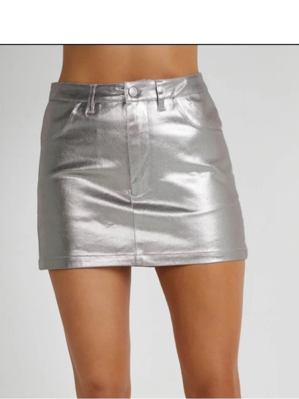 Meshki Silver Mini Skirt Large